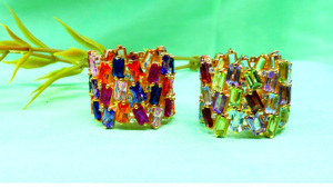 แหวนอัญมณีสำหรับงานแต่งงานทำจากเงินสเตอร์ลิง925ของผู้หญิงเครื่องประดับแฟชั่นพร้อมโกเมนอเมทิสต์พลอยสีฟ้าซิทรีนเพอริโด - Product Image 3