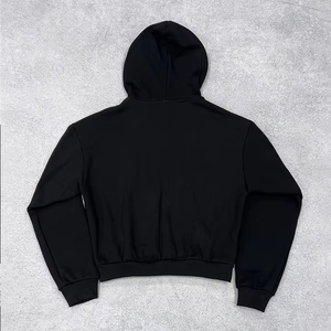 Fabricant d'impression de luxe personnalisée graphique délavé à l'acide veste surdimensionnée fermeture éclair 100% coton Vintage hommes à capuche - Product Image 5