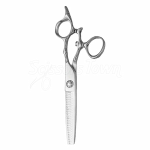 Tijeras de adelgazamiento giratorias profesionales con dientes finos de acero inoxidable y personalización de logotipo - Product Image 4