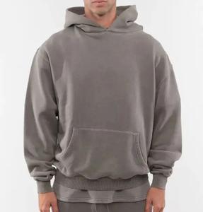 Venta al por mayor Unisex algodón pulóver sudaderas de gran tamaño Puff impresión Sudadera con capucha de peso pesado 3D en relieve personalizado Sudadera con capucha para los hombres - Product Image 5