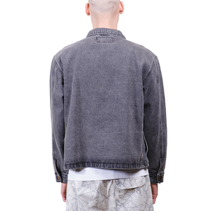 แจ็กเก็ตผ้ายีนส์ของผู้ชายแจ็กเก็ตผู้ชายแขนยาวผ้าคอตตอนผลิตตามสั่ง - Product Image 4