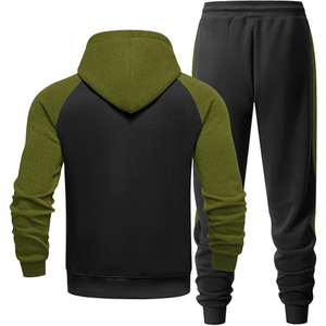 Survêtements de couleur unie de marque personnalisée de haute qualité survêtements deux pièces pour hommes délavés à l'acide - Product Image 4