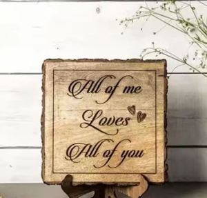 Plaque carrée en bois de manguier gravé de qualité supérieure pour cadeau - Product Image 1