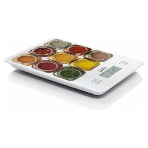 Balance de cuisine blanche et multicolore KS1040W, capacité de 5 kg - Product Image 1