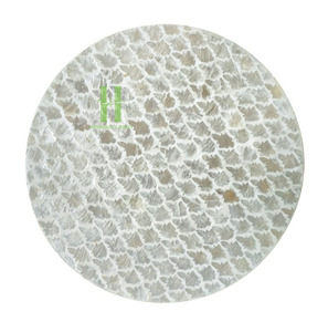 Handmade Natural Mother of Pearl Charger Plate for Serving Use in <b>Parties</b> <b>Table</b> Top Decor Made in Vietnam - Product Image 3