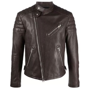 Fully Customized Custom Logo Men Motorbike Leather Jacket High Quality Quick Dry Genuine Leather Motorbike Jacket - Product Image 1