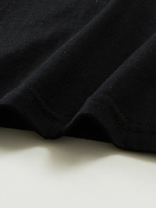 เสื้อยืดคอกลมลำลองแขนสั้นสำหรับผู้ชาย, เสื้อยืดผ้าฝ้าย100% สีขาวทึบขนาดพิเศษคอลเลคชั่นฤดูร้อน260กรัมเนื้อผ้าจำนวนมาก - Product Image 5