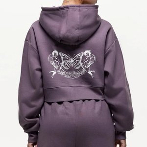 Nueva Sudadera con Capucha Casual para Mujer con Cremallera y Logotipo Personalizado, Diseño Vintage, Ropa de Abrigo, Sudadera Urbana con Capucha para Invierno - Product Image 2