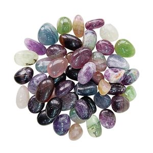 Vente en gros de pierres de fluorite multicolores polies, cristaux de guérison semi-précieux naturels pour la fabrication et la décoration de bijoux - Product Image 2