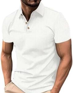 Camiseta de Punto Antiarrugas con Estampado Personalizado de Primera Calidad para Hombre, Manga Corta, Verano - Product Image 1