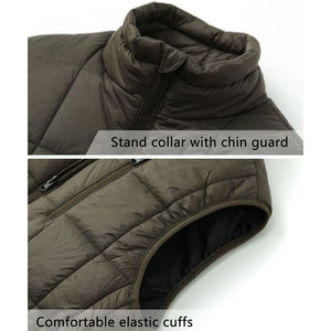 Comfortable Casual Winter Canvas Puffer <b>Vest</b> for <b>Men</b> Waterproof Heated Anti-UV Outerwear Puffer <b>Vest</b> Made In Pakistan - Product Image 5