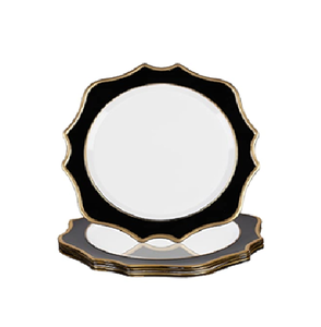 Plaque de chargeur imprimée en émail Plaques de chargeur en métal modernes et de luxe de haute qualité Plaque de chargeur en gros pour mariage - Product Image 4