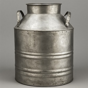 Bidon de lait galvanisé antique rustique classique avec corps décoratif idéal pour les cuisines traditionnelles maisons jardin et intérieur extérieur - Product Image 2