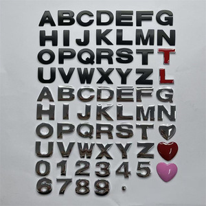 2.5cm DIY English <b>Letter</b> Car <b>Sticker</b>-Metal Decorative Auto Badge for Personalized Vehicle Emblem - Product Image 1