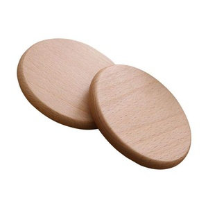 Posavasos de madera de diseño moderno con acabado marrón, ideales para oficina y hogar. - Product Image 2