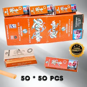 Papiers à rouler Korobe Brown naturels non blanchis, sans produits chimiques, écologiques, pour un style simple, forme rectangulaire, à combustion lente - Product Image 2