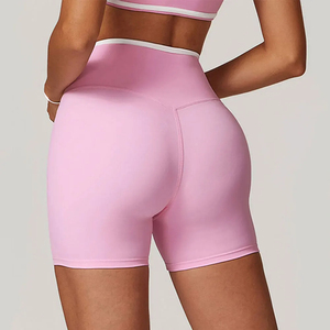 Gran oferta de pantalones cortos de motorista de Yoga sin costuras para mujer, pantalones cortos deportivos de cintura alta para levantamiento de glúteos en el gimnasio con diseño de tinte de corbata transpirable - Product Image 6