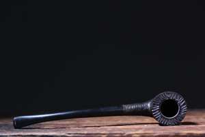 Bán Buôn Giá Rẻ Giá Dài Churchwarden Bằng Gỗ Thuốc Lá Ống Với rusticated Sơn Mài Hút Hookah Ấn Độ Gỗ Tự Nhiên Ống - Product Image 2