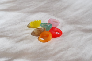 Best Color Combination Resin Fashion <b>Ring</b> New Design - Product Image 4