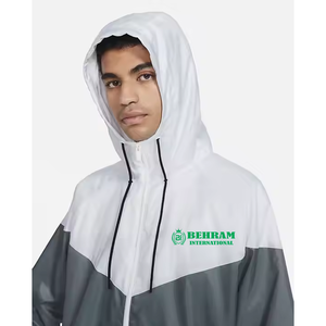 New Arrival Behram International Men's High Quality Custom Hooded Windbreaker Jacket Quick Dry Lightweight Breathable Nylon - Product Image 4