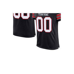 เสื้อเบสบอลคอวีสีดำและสีแดงเสื้อเบสบอลของผู้ชายดีไซน์ฟรีจากโรงงาน - Product Image 5