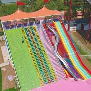 Conception chaude long toboggan parc d'attractions manèges palpitants système de sécurité attractions de parcs à thème manèges monde toboggan arc-en-ciel à vendre - Product Image 3