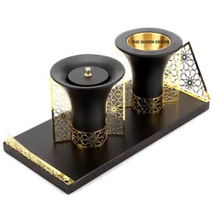 Diseño atractivo Forma personalizada Mabkhar Quemador de incienso Bakhoor de madera y acero inoxidable de la mejor calidad - Product Image 1
