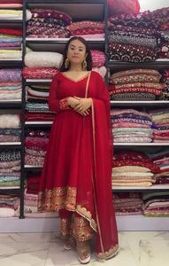 Heavy última fiesta boda desgaste nuevo diseñador Faux Georgette hermosa secuencia bordado trabajo vestido Palazzo con Dupatta - Product Image 2