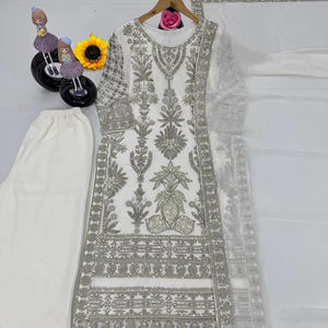 Designer <b>Party</b> Wear Top-Bottom And Dupatta With Heavy Embroidery Work - Product Image 1
