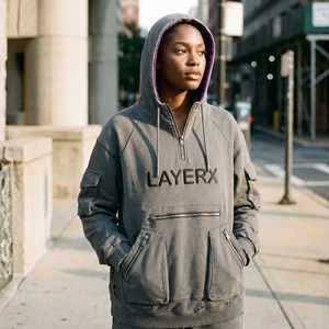 Sudadera con capucha para mujer 2026, de peso pesado, forrada, transpirable, de algodón polar de 500 g/m², con bordado, efecto desgastado, tipo jersey, con insignia, estilo streetwear, fabricante - Product Image 5