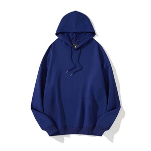 เสื้อสเวตเตอร์ถักมีฮู้ดสไตล์เกาหลีสำหรับผู้ชายเสื้อกันหนาวแบบสวมหัวทรงโอเวอร์ไซส์ลำลองให้ความอบอุ่นมีสไตล์สีทึบ - Product Image 2