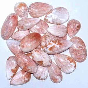 Natural Scolecite Cabochon Gemstone Mix Shape Piedra de cuarzo pulida para joyería hecha a mano Suministro artesanal Lote al por mayor - Product Image 2