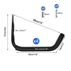 Support <span class=keywords><strong>mural</strong></span> de rangement pour Kayak, 4 pièces, crochets de Garage, pour Kayak, canoë, planche de <span class=keywords><strong>surf</strong></span>, Paddle - Product Image 3