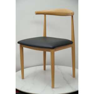 Sedia da Pranzo Moderna in Legno Massello con Seduta Imbottita in PU per Soggiorni e Uffici Domestici - Product Image 3