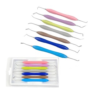 Dental Composite Filling Instruments Set 7pcs <b>Silicone</b> Handle Resin Spatula Plugger Restorative <b>Tools</b> for Aesthetic Dentistry - Product Image 6