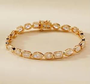 Bracelet en diamants de laboratoire de 11 carats, bracelets multi-pierres, bijoux durables et artisanaux, bracelets pour femme - Product Image 1
