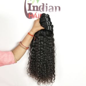 ผมต่อแบบอินเดียคลื่นลึกเป็นลอนเหมือนผมสำหรับผู้หญิงมัดเป็นลอนเหมือนผมสีดำธรรมชาติ100% ราคาถูก - Product Image 3