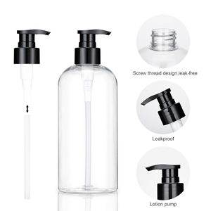 300ml 350ml PET Plastique Pompe Bouteille Distributeur Rechargeable pour Shampooing Lotion Savon Liquide Cosmétique Emballage Vietnam Usine - Product Image 2