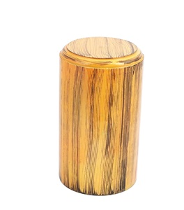 Round Wooden Engraved Urns <b>for</b> Human <b>Ashes</b> Adult - Wooden <b>Box</b> Rosewood Cremation Urns (200 Cubic Inches Yellow) - Product Image 6