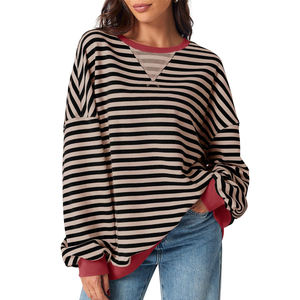 Sudaderas de lana de algodón de nuevo estilo para mujer, precio de fábrica, ropa informal transpirable de manga larga, sudadera de mujer de gran tamaño - Product Image 1