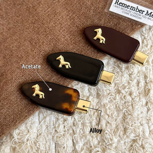 กิ๊บติดผมอะซิเตทแบบไม่<span class=keywords><strong>ทำ</strong></span>ให้ผมเป็นรอย กิ๊บติดผมแบบปากเป็ดฝรั่งเศส กิ๊บติดผมแบบมีโลโก้สั่งทำพิเศษ อุปกรณ์เสริม<span class=keywords><strong>ผม</strong></span> - Product Image 3