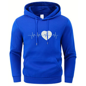 เสื้อฮู้ดพิมพ์ลายคุณภาพสูง ผลิตจากผ้าโพลีเอสเตอร์/คอตตอนผสม ระบายอากาศได้ดี แห้งเร็ว เหมาะสำหรับผู้ชาย สวมใส่สบายในฤดูหนาว - Product Image 5