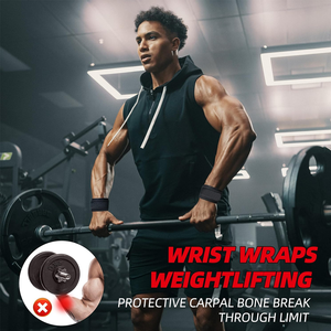 Correas de elevación de algodón de 20 pulgadas con amortiguación de neopreno para levantamiento de pesas, culturismo y entrenamiento de fuerza, muñequera - Product Image 2