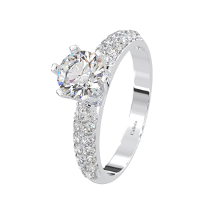 Vente en gros Bague en argent sterling 925 avec zircon cubique et diamant en forme de fleur classique plaqué rhodium Fabricant du Vietnam - Product Image 2