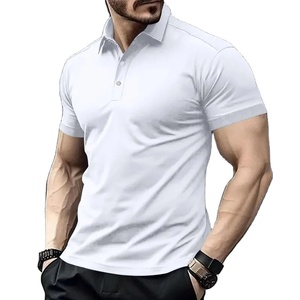 Camiseta informal con cuello en V para hombre, transpirable, 100% de algodón, ajuste Regular, camisa de Golf sólida con manga corta, diseño de moda - Product Image 1