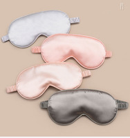 Masque de sommeil en satin de soie avec logo personnalisé, sangle réglable, masque de nuit pour femmes et hommes, voyage en avion