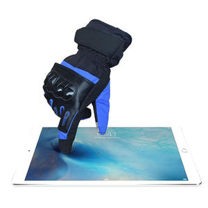 Guantes de Motocicleta de Cuero Azul, Impermeables, Cálidos, de Invierno, de Alta Calidad, Profesionales, con Logotipo Personalizado 2024, para Hombre - Product Image 4