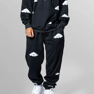 Pantalon de jogging de qualité supérieure avec impression en relief, tissu doux, personnalisable avec votre propre logo pour un usage quotidien - Product Image 4