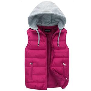 Gilet à Capuche pour Hommes et Femmes Hiver Sans Manches Logo Imprimé Personnalisé Fermeture à Glissière Gilet d'Extérieur Moelleux - Product Image 5