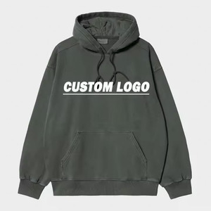 เสื้อฮู้ดดี้ผ้าฝ้ายหนานุ่มคุณภาพสูงสำหรับผู้ชาย สไตล์สตรีทแวร์  รักษ์โลก  พร้อมโลโก้แบบกำหนดเองสำหรับฤดูหนาว - Product Image 3